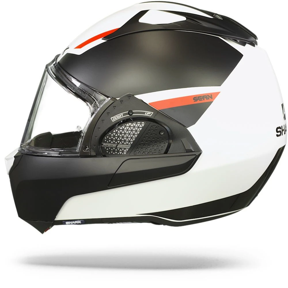 Shark Evo GT Sean WKR Wit Zwart Rood Systeemhelm 3 Shark Evo GT Sean WKR Wit Zwart Rood Systeemhelm - Afbeelding 3