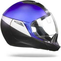 Shark Evojet Karonn Mat Zwart Zilver Blauw KSB Systeemhelm -Shark Helm Korting Shark evojet karonn mat black silver blue.29