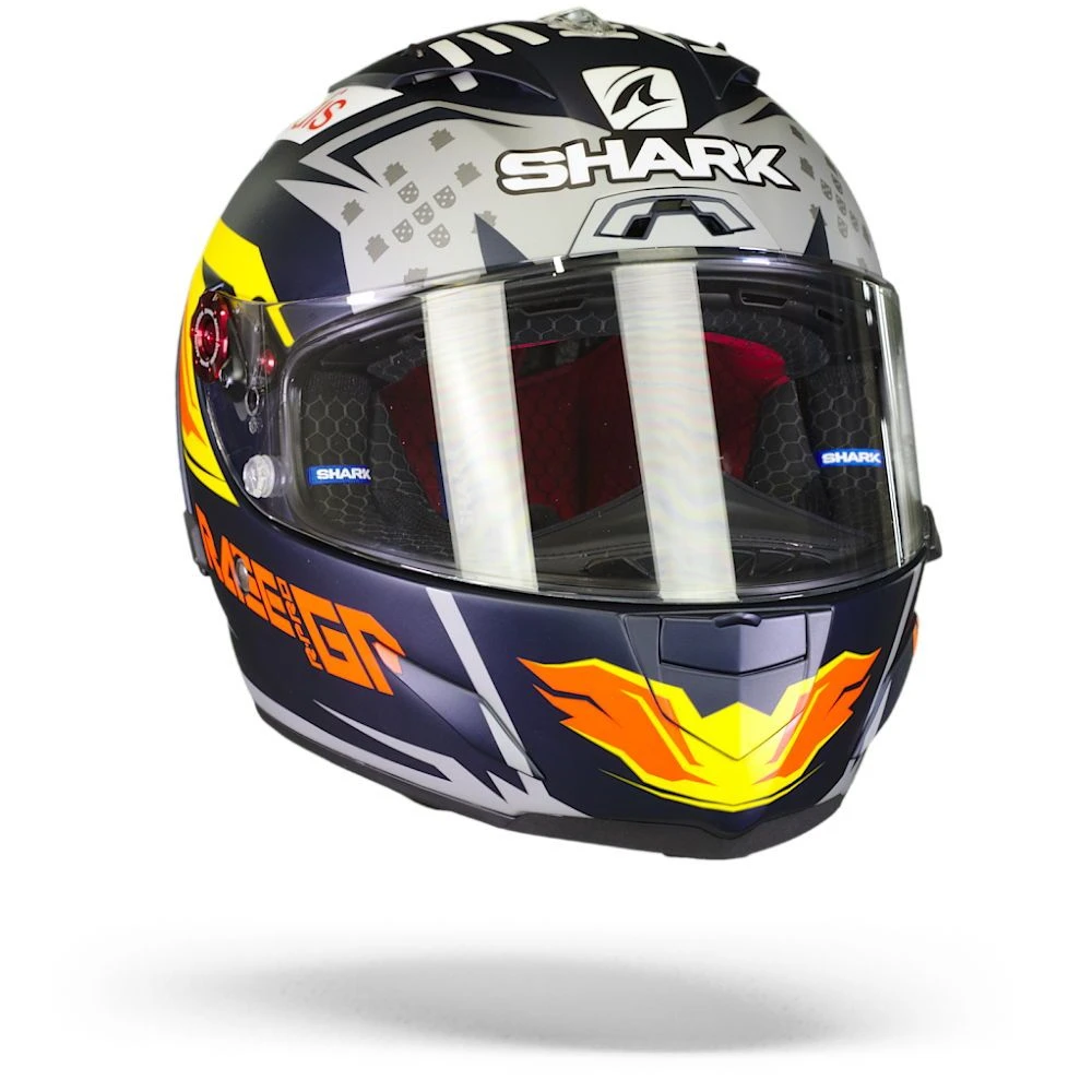 Shark Race-R Pro GP Oliveira Signature Mat Blauw Zilver Wit BSW Integraalhelm 1 Shark Race-R Pro GP Oliveira Signature Mat Blauw Zilver Wit BSW Integraalhelm