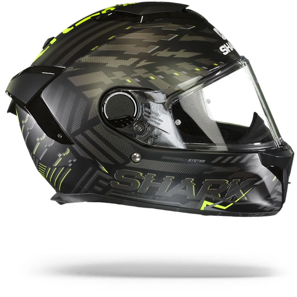 Shark Spartan GT Bcl. Micr. E-Brake Mat Mat Zwart Geel Antraciet KYA Integraalhelm 5 Shark Spartan GT Bcl. Micr. E-Brake Mat Mat Zwart Geel Antraciet KYA Integraalhelm - Afbeelding 5