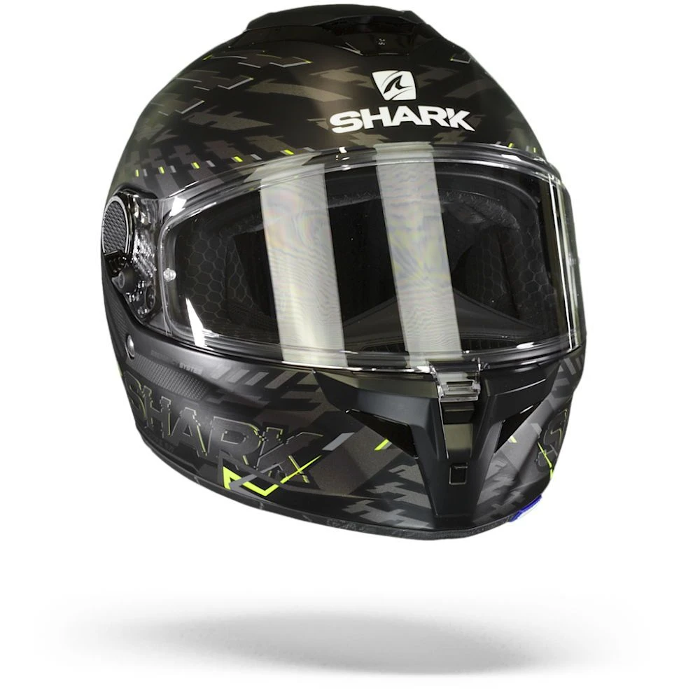 Shark Spartan GT Bcl. Micr. E-Brake Mat Mat Zwart Geel Antraciet KYA Integraalhelm 1 Shark Spartan GT Bcl. Micr. E-Brake Mat Mat Zwart Geel Antraciet KYA Integraalhelm