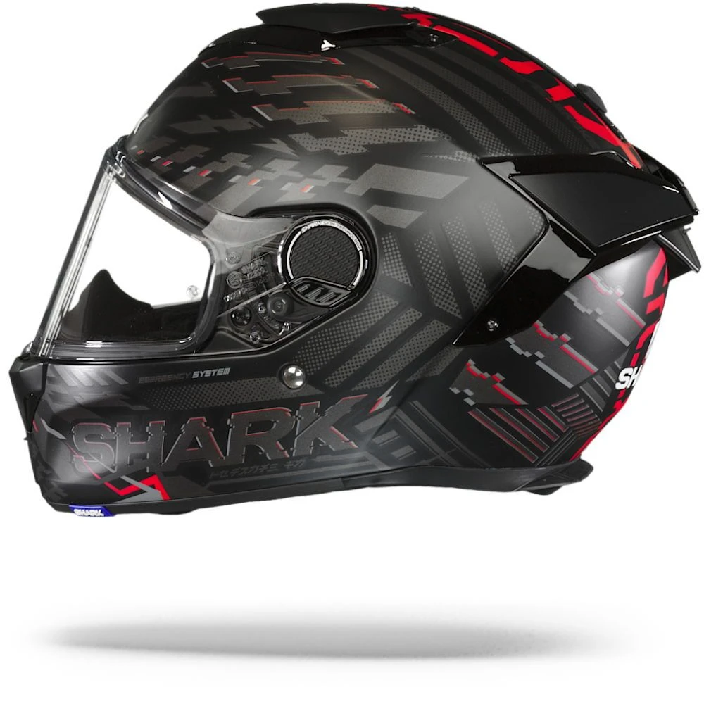 Shark Spartan GT Bcl. Micr. E-Brake Mat Mat Zwart Rood Antraciet KRA Integraalhelm 1 Shark Spartan GT Bcl. Micr. E-Brake Mat Mat Zwart Rood Antraciet KRA Integraalhelm