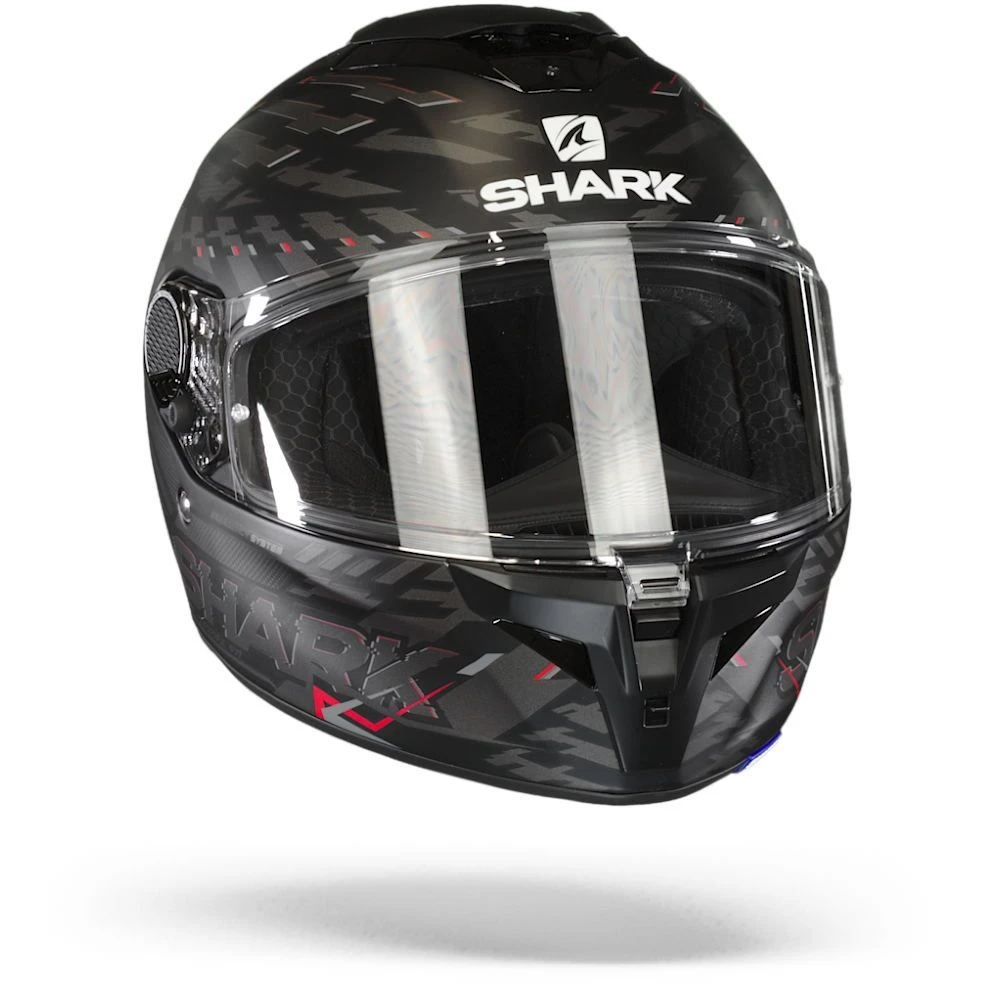 Shark Spartan GT Bcl. Micr. E-Brake Mat Mat Zwart Rood Antraciet KRA Integraalhelm 3 Shark Spartan GT Bcl. Micr. E-Brake Mat Mat Zwart Rood Antraciet KRA Integraalhelm - Afbeelding 3