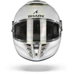 Shark Spartan RS Blank Wit Zilver Glanzend W01 Integraalhelm -Shark Helm Korting Shark spartan rs blank white silver glossy w01.01