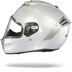 Shark Spartan RS Blank Wit Zilver Glanzend W01 Integraalhelm -Shark Helm Korting Shark spartan rs blank white silver glossy w01.11