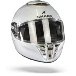 Shark Spartan RS Blank Wit Zilver Glanzend W01 Integraalhelm -Shark Helm Korting Shark spartan rs blank white silver glossy w01.35