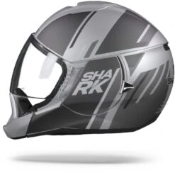 Shark Evojet Vyda Mat Zilver Antraciet Zwart SAK Systeemhelm -Shark Helm Korting SharkEvojetVydaMatSAK.11