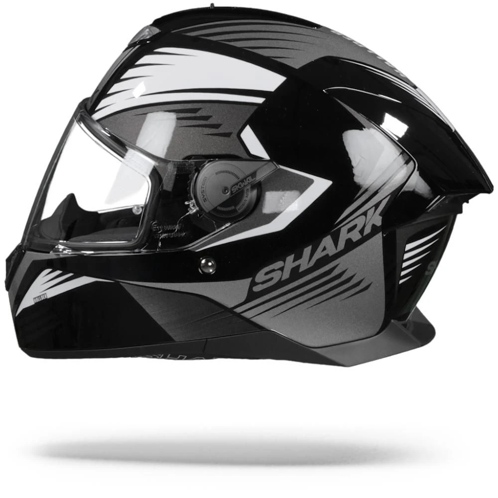 Shark Skwal 2.2 Hallder Zwart Wit Antraciet Integraalhelm 2 Shark Skwal 2.2 Hallder Zwart Wit Antraciet Integraalhelm - Afbeelding 2