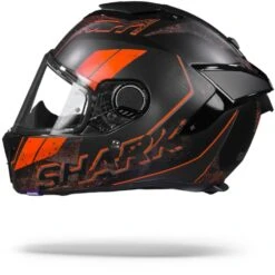 Shark Spartan GT Ryser Mat Zwart Antraciet Oranje Integraalhelm -Shark Helm Korting SharkSpartanGTRyserMatKAO.11