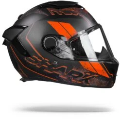Shark Spartan GT Ryser Mat Zwart Antraciet Oranje Integraalhelm -Shark Helm Korting SharkSpartanGTRyserMatKAO.29