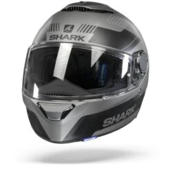 Shark Spartan 1.2 Strad Mat Antraciet Zwart Zilver Integraalhelm -Shark Helm Korting Shark spartan 1.2strad mat anthracite black silver.03