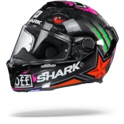 Shark Spartan GT Carbon Roodding Carbon Rood Groen Integraalhelm -Shark Helm Korting Shark sparten gt carbon redding green red.07