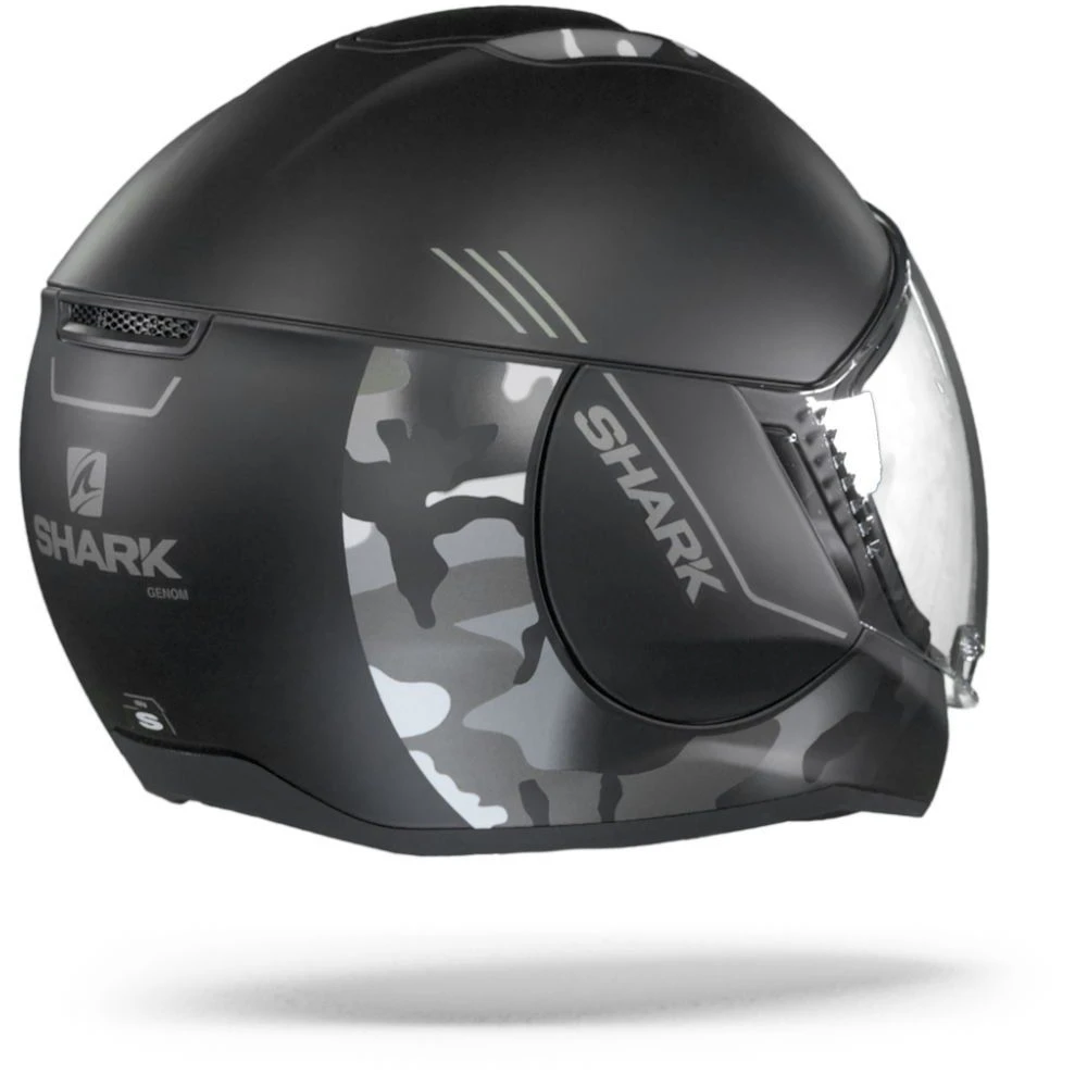 Shark Citycruiser Genom Mat KSA Zwart Zilver Antraciet Jethelm 2 Shark Citycruiser Genom Mat KSA Zwart Zilver Antraciet Jethelm - Afbeelding 2