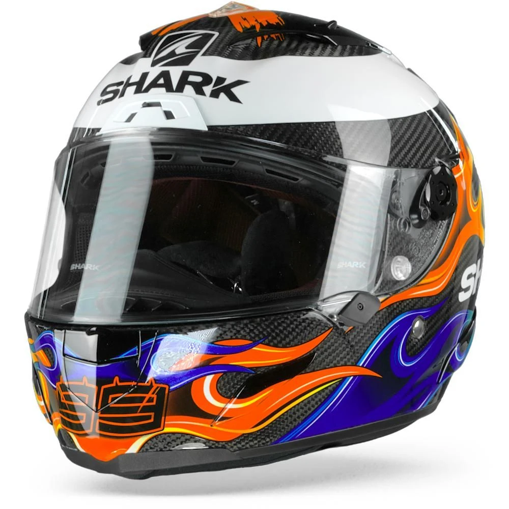 Shark Race-R Pro Carbon Lorenzo 2019 DBR Carbon Blauw Rood Integraalhelm 2 Shark Race-R Pro Carbon Lorenzo 2019 DBR Carbon Blauw Rood Integraalhelm - Afbeelding 2