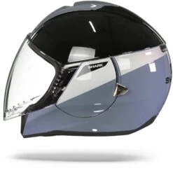 Shark Citycruiser Karonn Zilver Zilver Zwart SSK Jethelm -Shark Helm Korting shark citycruiser karonn silver silver black ssk.11