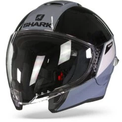 Shark Citycruiser Karonn Zilver Zilver Zwart SSK Jethelm -Shark Helm Korting shark citycruiser karonn silver silver black ssk frontpage