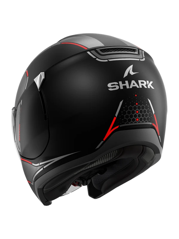 Shark Citycruiser Krestone Mat Zwart Antraciet Rood KAR Jethelm 3 Shark Citycruiser Krestone Mat Zwart Antraciet Rood KAR Jethelm - Afbeelding 3