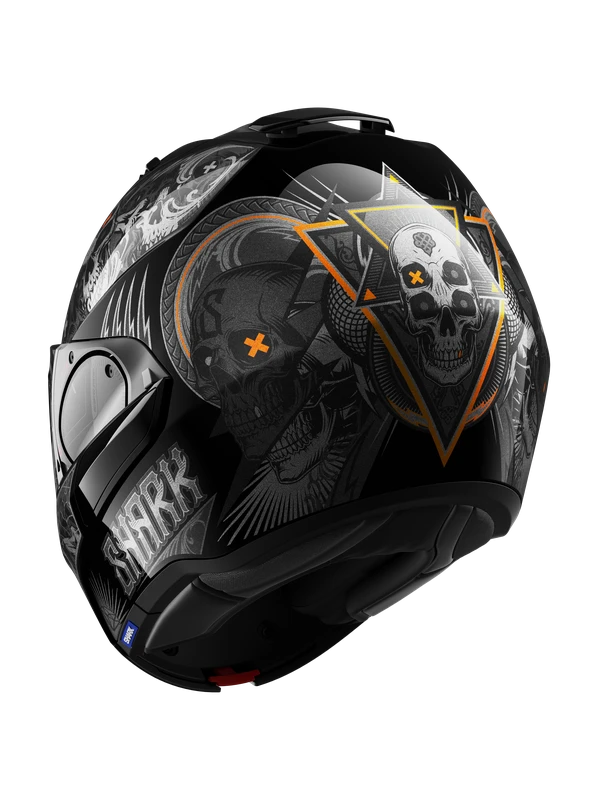 Shark Evo ES K-Rozen Zwart Antraciet Oranje KAO Systeemhelm 1 Shark Evo ES K-Rozen Zwart Antraciet Oranje KAO Systeemhelm
