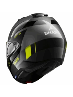 Shark Evo ES Kryd Antraciet Zwart Geel AKY Systeemhelm -Shark Helm Korting shark evo es kryd anthracite black yellow aky 2