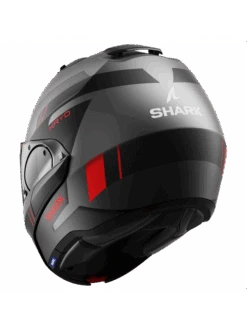 Shark Evo ES Kryd Mat Antraciet Zwart Rood AKR Systeemhelm 5 Shark Evo ES Kryd Mat Antraciet Zwart Rood AKR Systeemhelm -Shark Helm Korting shark evo es kryd mat anthracite black red akr 2