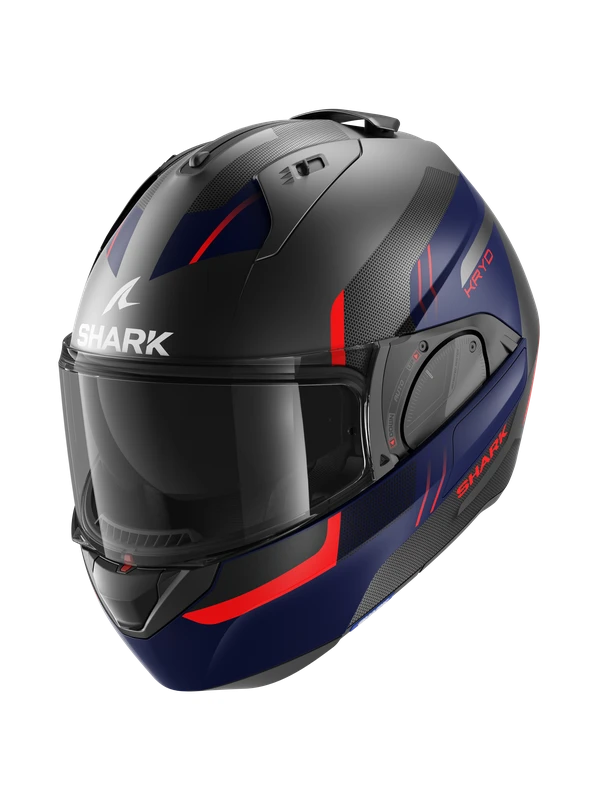 Shark Evo ES Kryd Mat Antraciet Blauw Rood ABR Systeemhelm 2 Shark Evo ES Kryd Mat Antraciet Blauw Rood ABR Systeemhelm - Afbeelding 2