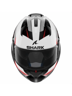 Shark Evo ES Kryd Wit Zwart Rood WKR Systeemhelm -Shark Helm Korting shark evo es kryd white black red wkr 3