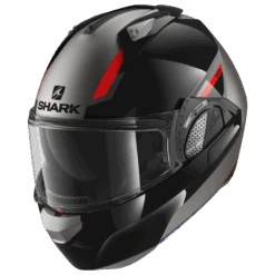 Shark Evo GT Sean Mat Antraciet Zwart Rood AKR Systeemhelm