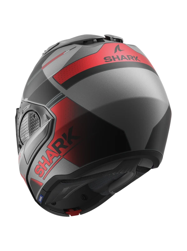 Shark Evo GT Tekline Mat Antraciet Chrom Rood AUR Systeemhelm 3 Shark Evo GT Tekline Mat Antraciet Chrom Rood AUR Systeemhelm - Afbeelding 3