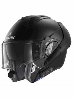 Shark Pack Evo GT N-Com B802 Blank Mat Zwart Mat KMA Systeemhelm -Shark Helm Korting shark pack evo gt n com b802 blank mat black mat kma 4