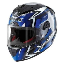 Shark Race-R Pro Oliveira 2019 Zwart Blauw Wit KBW Integraalhelm -Shark Helm Korting shark race r pro oliveira 2019 black blue white kbw full face helmet