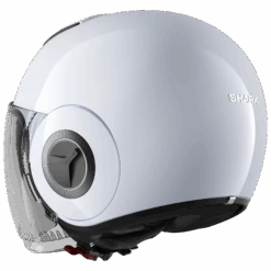 Shark Nano Blank Wit Zilver Glanzend W01 Jethelm -Shark Helm Korting shark shark nano blank white silver glossy w01 2