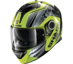 Shark Spartan 1.2 Karken HV YKK Geel Zwart Zwart Integraalhelm