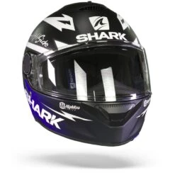 Shark Spartan 1.2 Adrian Parassol Mat Zwart Blauw Zilver KBS Integraalhelm -Shark Helm Korting shark spartan 1.2 adrian parassol mat black blue silver kbs.35