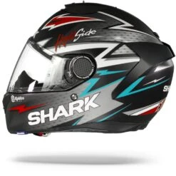 Shark Spartan 1.2 Adrian Parassol Mat Zwart Zilver Rood Integraalhelm -Shark Helm Korting shark spartan 1.2 adrian parassol mat black silver red.11