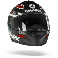 Shark Spartan 1.2 Adrian Parassol Mat Zwart Zilver Rood Integraalhelm -Shark Helm Korting shark spartan 1.2 adrian parassol mat black silver red.35