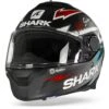 Shark Spartan 1.2 Adrian Parassol Mat Zwart Zilver Rood Integraalhelm
