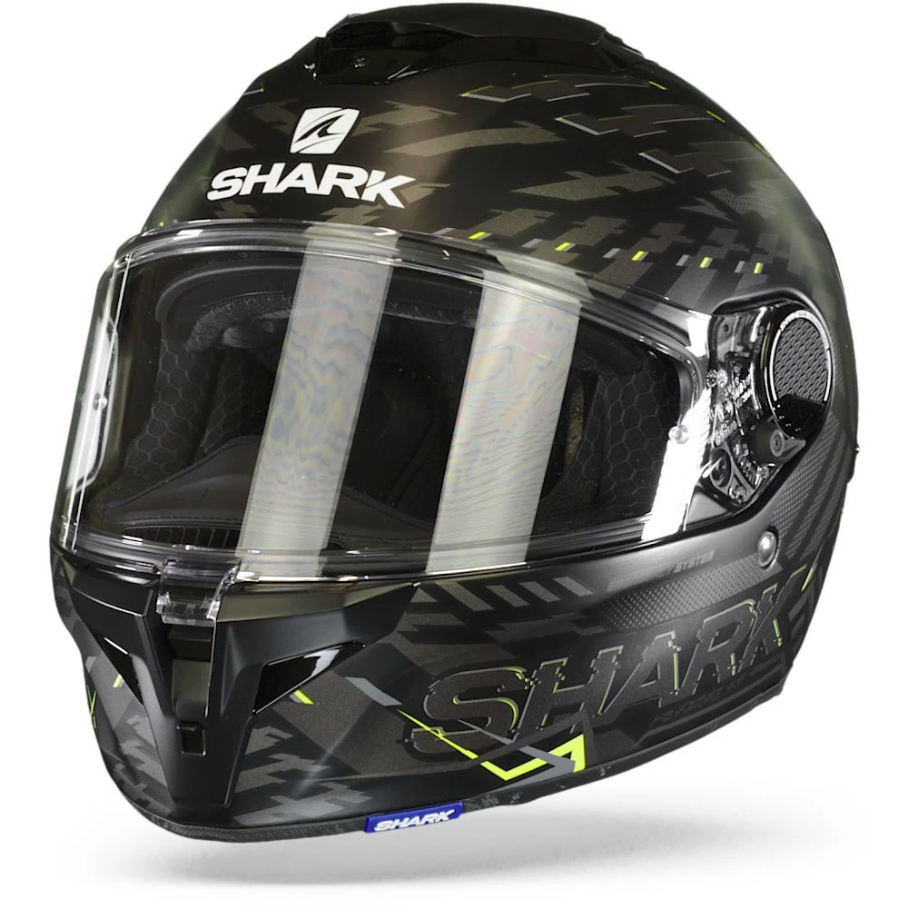 Shark Spartan GT Bcl. Micr. E-Brake Mat Mat Zwart Geel Antraciet KYA Integraalhelm 3 Shark Spartan GT Bcl. Micr. E-Brake Mat Mat Zwart Geel Antraciet KYA Integraalhelm - Afbeelding 3