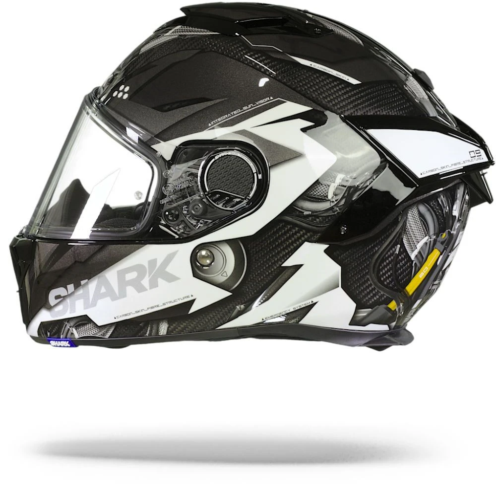 Shark Spartan GT Carbon Urikan Carbon Antraciet Wit DAW Integraalhelm 5 Shark Spartan GT Carbon Urikan Carbon Antraciet Wit DAW Integraalhelm - Afbeelding 5