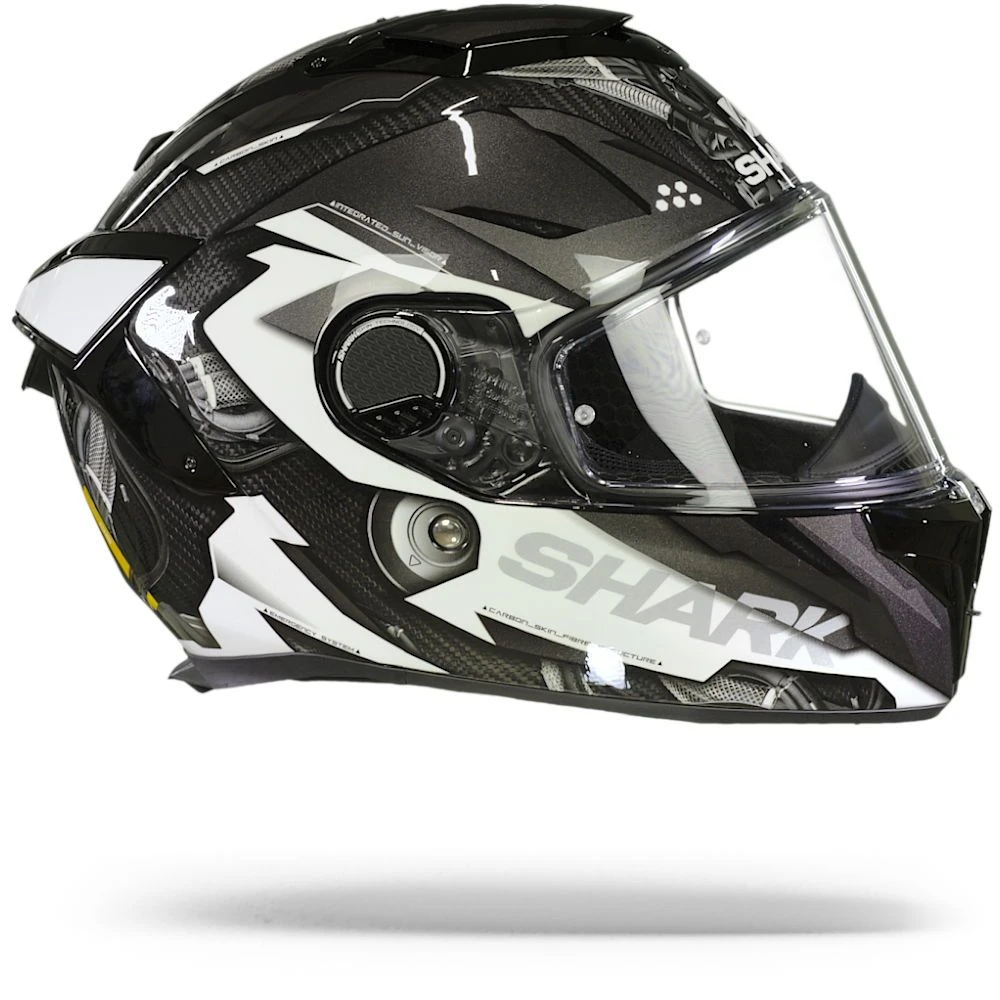 Shark Spartan GT Carbon Urikan Carbon Antraciet Wit DAW Integraalhelm 2 Shark Spartan GT Carbon Urikan Carbon Antraciet Wit DAW Integraalhelm - Afbeelding 2