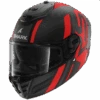 Shark Spartan RS Carbon Shawn Mat Carbon Antraciet Rood DAR Integraalhelm
