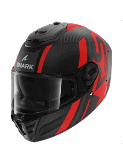 Shark Spartan RS Carbon Shawn Mat Carbon Antraciet Rood DAR Integraalhelm