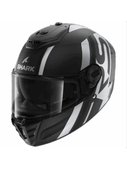 Shark Spartan RS Carbon Shawn Mat Carbon Zwart Zilver DKS Integraalhelm -Shark Helm Korting shark spartan rs carbon shawn mat carbon black silver dks 1