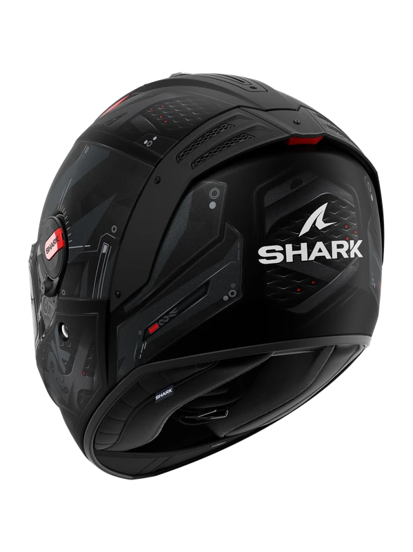 Shark Spartan RS Stingrey Mat Zwart Antraciet Rood KAR Integraalhelm 2 Shark Spartan RS Stingrey Mat Zwart Antraciet Rood KAR Integraalhelm - Afbeelding 2