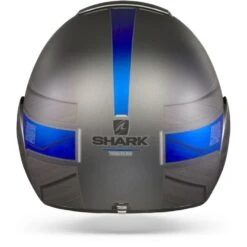 Shark Street Drak Tribute Rm Mat Antraciet Chrom Blauw AUB Jethelm -Shark Helm Korting shark street drak tribute rm mat0anthracite chrome blue aub.19