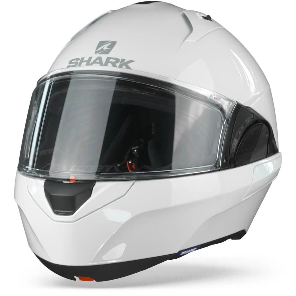 Shark Evo ES WHU Blank Wit Azuur Systeemhelm 1 Shark Evo ES WHU Blank Wit Azuur Systeemhelm