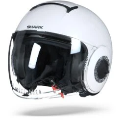 Shark Nano Swarovski Crystal Blank PRL Parel Wit Jethelm -Shark Helm Korting shark nano crystal swarovski blank prl.04 1