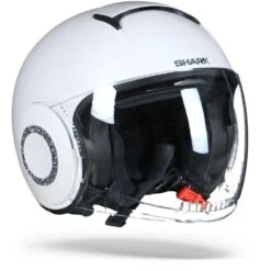 Shark Nano Swarovski Crystal Blank PRL Parel Wit Jethelm -Shark Helm Korting shark nano crystal swarovski blank prl.33 1