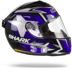 Shark Race-R Pro Oliveira 2019 Zwart Blauw Wit KBW Integraalhelm -Shark Helm Korting shark race r pro oliveira kbw black.29 1