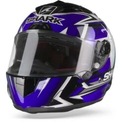 Shark Race-R Pro Oliveira 2019 Zwart Blauw Wit KBW Integraalhelm -Shark Helm Korting shark race r pro oliveira kbw black frontpage