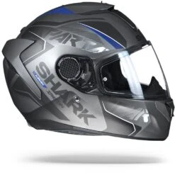 Shark Spartan 1.2 Karken ABK Mat Antraciet Blauw Zwart Integraalhelm -Shark Helm Korting shark spartan karken mat anthracite.29 1